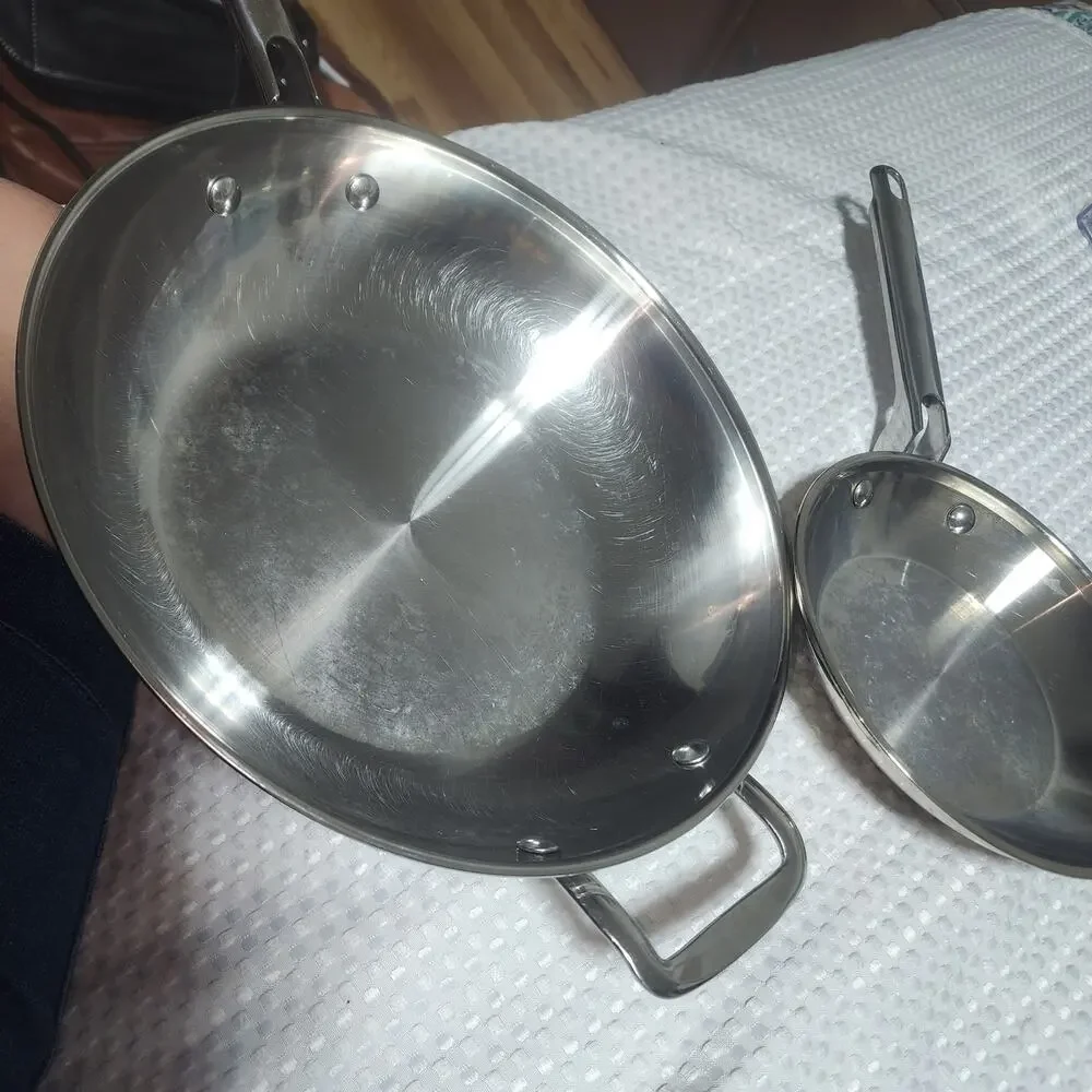 POTS & PANS FROM CALPHALON SET OF 2 STAINLESS STEEL PAN